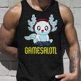 Gamesalotl Gamesolotl Gamer Gaming Axolotl Playsalotl Tank Top Geschenke für Ihn