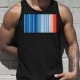 Global Warming Blue Red Stripe Pattern Tank Top Geschenke für Ihn