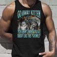 Go Away Kitten Offensive Werewolf Meme Bootleg Graphic Tank Top Geschenke für Ihn