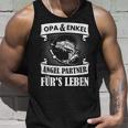 Grandpa And Grandson Angel Partner Fishing Partner Father's Day Tank Top Geschenke für Ihn