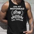 Grandpa With Motorcycle Nur Cooler Biker Hobby Tank Top Geschenke für Ihn