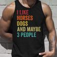 Me Gustan Los Caballos Perros Y Talez 3 Personas Amantes De Los Caballos Ecuestres Camiseta sin mangas Regalos para él