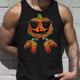 Halloween Jack O Lantern Pixelated Gaming Gamer Boys Men Tank Top Gifts for Him
