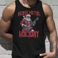 Heavy Metal Santa Claus Rock Holiday Navidad Música Rock Camiseta sin mangas Regalos para él