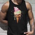 Ice Cream Melting Ice Cream Cone In Pastel Colours Tank Top Geschenke für Ihn