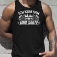 Ich Kam Sah Und Sägte Holzcutter Wood Forestry Worker Tank Top Geschenke für Ihn