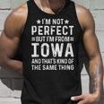 I'm Not Perfect But I'm From Iowa Pride Home State Hometown Tank Top Gifts for Him