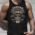 January 1985 40 Years intage 40Th Birthday Man Tank Top Geschenke für Ihn