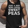 Just A Boy Who Loves Sweet Peas Sweet Pea Flowers Lover Tank Top Gifts for Him