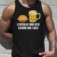 Leberkas Und Bier Darum Bin I Hier Leberkäse Sauf Slogan Tank Top Geschenke für Ihn