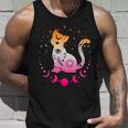 Lesbian Astrology Cat Moon Phases Lesbian Flag Tank Top Geschenke für Ihn