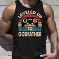 Leveled Up To Godfather Retro Promocionado A Padrino Regalo Camiseta sin mangas Regalos para él