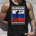 Leyenda De Boxeo Ruso Con Bandera Para Boxeador De Rusia Camiseta sin mangas Regalos para él
