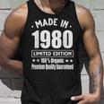 Limited Edition 1980 Birthday 1980 Geboren Jahrgang 1980 Tank Top Geschenke für Ihn