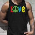 Love Peace Sign Symbol World Planet Freedom Hippie Kindness Tank Top Gifts for Him