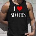 I Love Sloths I Heart Sloths Three Toed Tree Sloth Lover Tank Top Gifts for Him