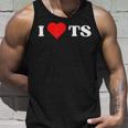 I Love Ts I Heart Ts Y2k Aesthetic Red Heart Camiseta sin mangas Regalos para él