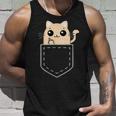 Lustige Katze Mittelfinger Stinkefinger Cat Kawaii Tank Top Geschenke für Ihn