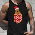 Merry Christmas Forest Animal Chest Pocket Squirrel Tank Top Geschenke für Ihn