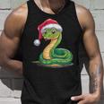 Merry Christmas Snake Xmas Party Eve Santa Hat Tank Top Geschenke für Ihn