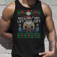 No Lift No Ugly Christmas Santa Gym Tank Top Geschenke für Ihn