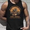 Out of Breath Hiking Society Tank Top - Vintage Raccoon Theme Gifts for Him