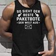 Postman Bester Paketbote Der Welt German Tank Top Geschenke für Ihn