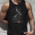Rabbit Drawing Abstract Animal Art Geometric Graphic Hare Tank Top Gifts for Him