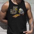 Raccoon and Opossum Pizza Party Tank Top | Unisex Street Cats Theme Gifts for Him