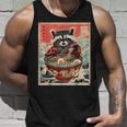 Raccoon Anime Ramen Tank Top - Fun Japanese Style Wear Gifts for Him