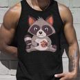 Raccoon Cookie Lover | Small Adult Tank Top - Fun & Cute Style Gifts for Him