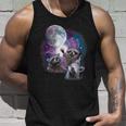 Raccoon Moonlit Tank Top – Unisex Wildlife Lover's Apparel Gifts for Him