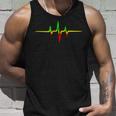 Reggae Heartbeat Pulse Frequency Music Wave Colours Tank Top Geschenke für Ihn