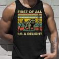 Retro Angry Raccoon Tank Top - Animal Humor for Casual Wear Gifts for Him