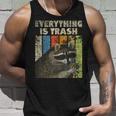Retro Raccoon Camping Tank Top - Quirky Trash Lover Theme Gifts for Him