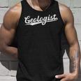 Retro Swoosh Job Title Geologist Camiseta sin mangas Regalos para él