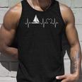 Sailing Boat Heartbeat Sailing Ecg Catamaran Skipper Sailer Tank Top Geschenke für Ihn