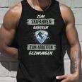 Ski For Skiing Born To Work Forced Skiers Tank Top Geschenke für Ihn