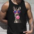 Snirt Zebra Bubblegum Bubble Pink Sunglasses Tank Top Geschenke für Ihn