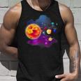 Solar System Motif With Sun Planets Stars Galaxies Tank Top Geschenke für Ihn