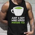 Solo Un Chico Al Que Le Encanta El Té Matcha Camiseta sin mangas Regalos para él