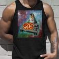 Space Galaxy Universe Cat Pizza Dj Cute Cosmic Tank Top Geschenke für Ihn