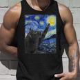 Starry Night Catan Gogh Cat Tank Top Geschenke für Ihn