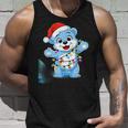 Süßer Weißer Bär In Weihnachtsmannmütze Mit Weihnachtslichtern Tank Top Geschenke für Ihn