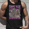 Tummy Ache Survivor Raccoon Meme Bootleg Graphic 90S Tank Top Geschenke für Ihn