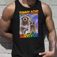 Tummy Ache Survivor Raccoon - Fun Unisex Small Tank Top Gifts for Him