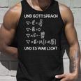 Und Gott Sprach Und Es War Licht Maxwell Equations Physics Tank Top Geschenke für Ihn