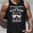 Underschätze Nie Alten Mann Auf Skiern Mountains Ski Tank Top Geschenke für Ihn