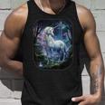 Unicorn Standing In The Forest Fantasy Nature Universe Tank Top Geschenke für Ihn