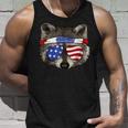 USA Patriotic Raccoon Tank Top for July 4th | Fun Trash Panda Design Gifts for Him